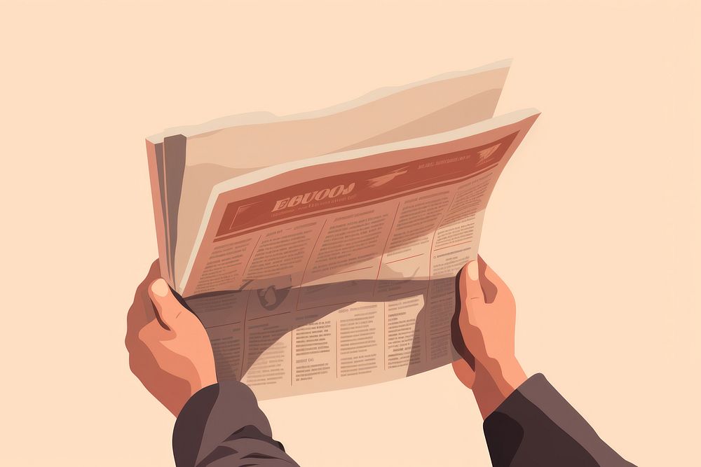 Reading news paper reading newspaper adult. AI generated Image by rawpixel.