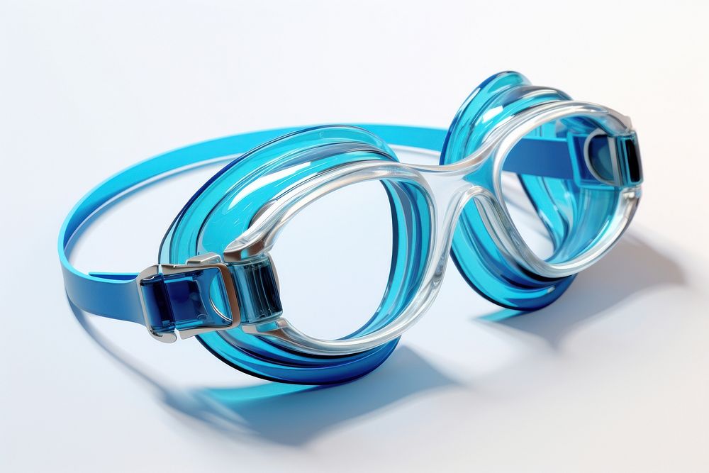 Transparent turquoise accessory swimming. AI generated Image by rawpixel.