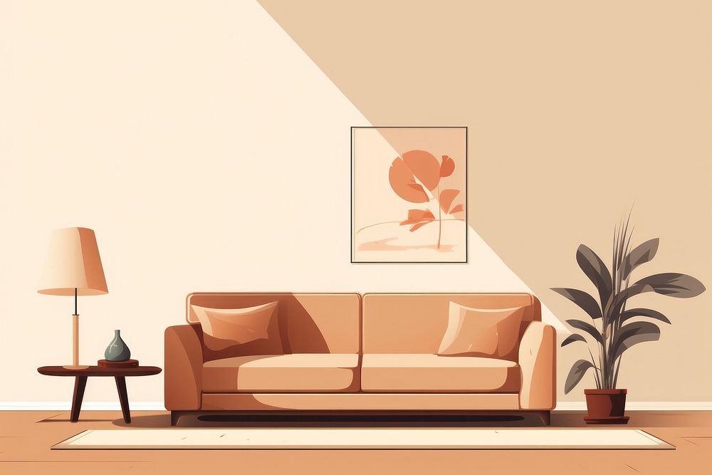 Room architecture furniture plant. AI generated Image by rawpixel.