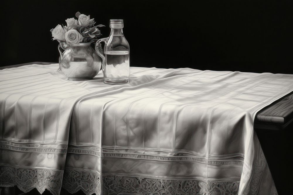 Tablecloth furniture linens glass. AI generated Image by rawpixel.