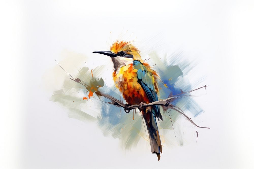 Tropical bird drawing animal beak. AI generated Image by rawpixel.