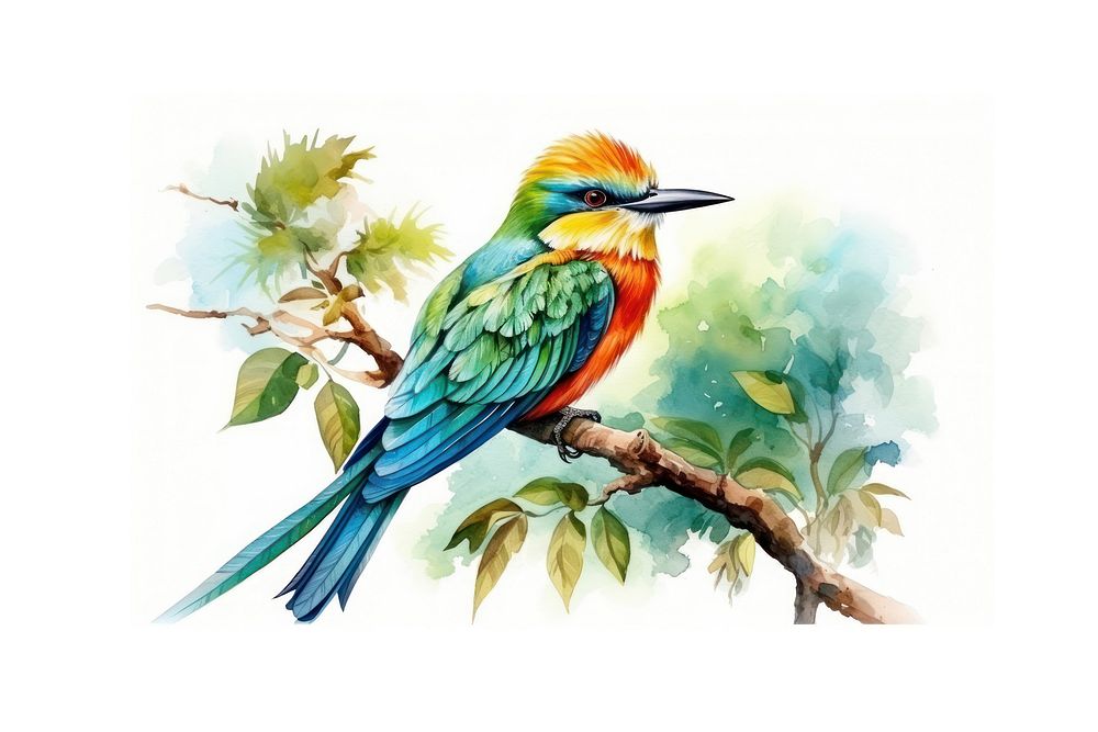 Tropical bird animal beak white background. AI generated Image by rawpixel.