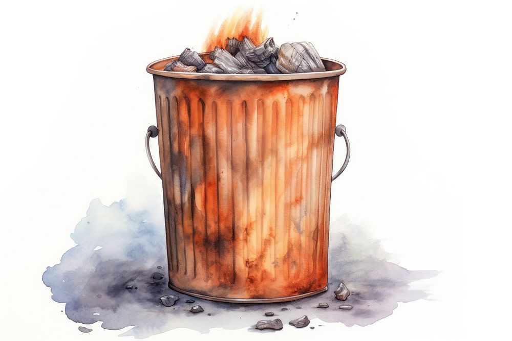 White background protection garbage cartoon. AI generated Image by rawpixel.