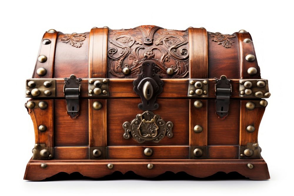 Treasure chest treasure white background architecture. AI generated Image by rawpixel.