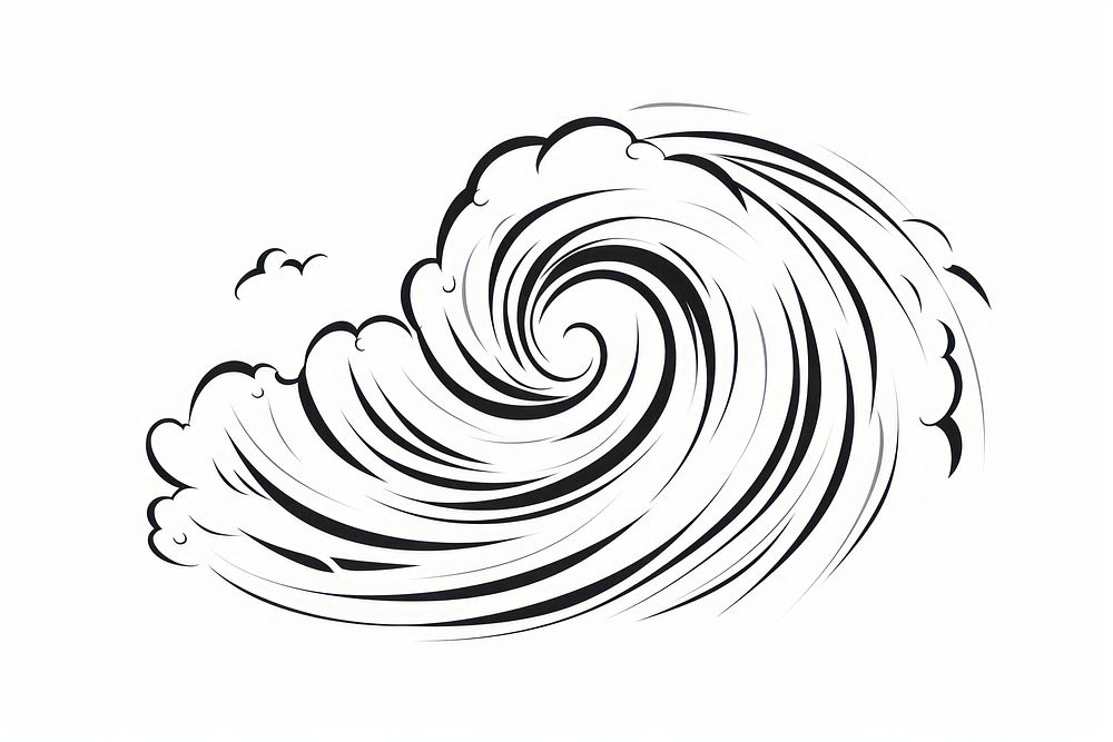 Typhoon icon pattern drawing sketch. AI generated Image by rawpixel.