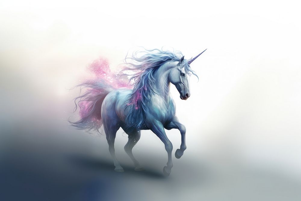 Unicorn stallion animal mammal. AI generated Image by rawpixel.