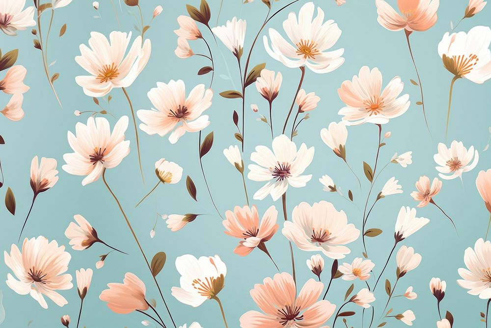 Wallpaper flower blossom pattern. 