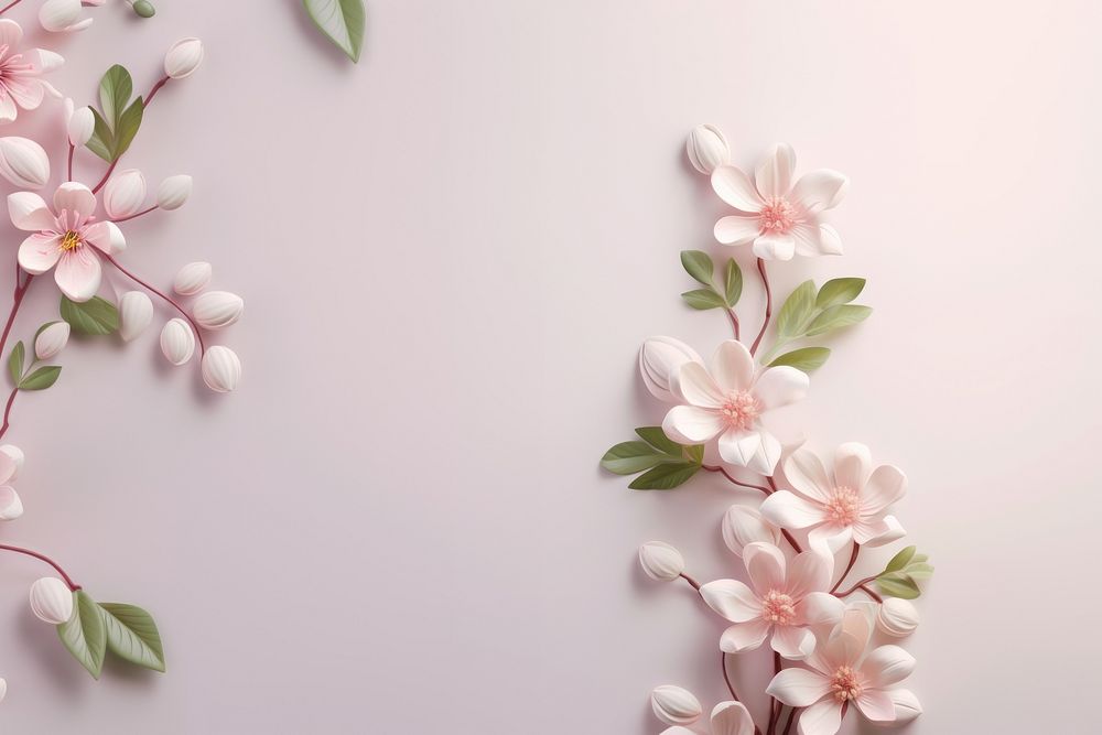 Wallpaper flower blossom pattern. AI generated Image by rawpixel.