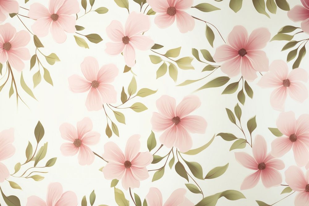 Wallpaper pattern flower backgrounds. AI generated Image by rawpixel.