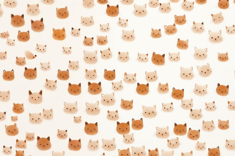 Wallpaper pattern mammal animal brown. AI generated Image by rawpixel.