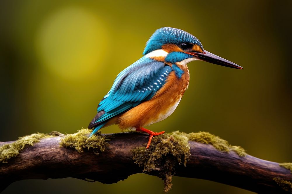 Wild Kingfisher kingfisher animal branch. AI generated Image by rawpixel.