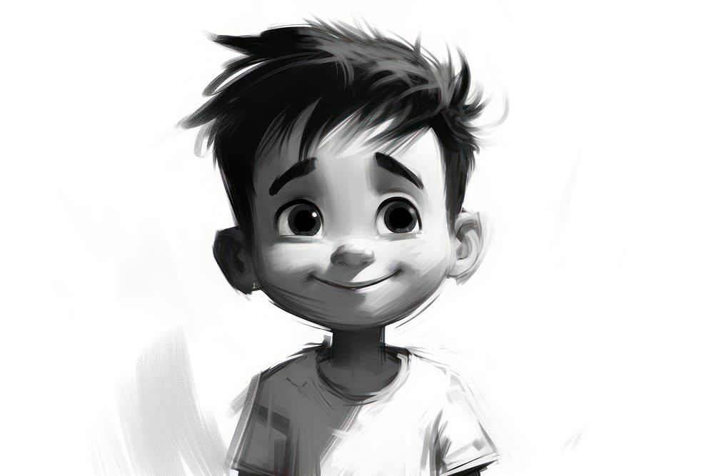 Drawing portrait cartoon sketch. AI generated Image by rawpixel.