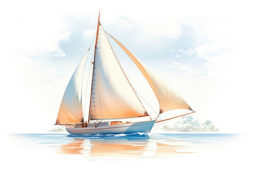 Sailboat vehicle yacht transportation. AI generated Image by rawpixel.