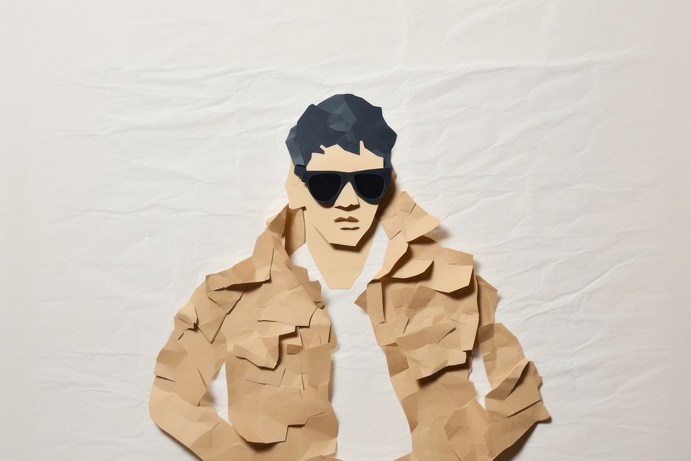 Sunglasses cardboard jacket adult. AI generated Image by rawpixel.