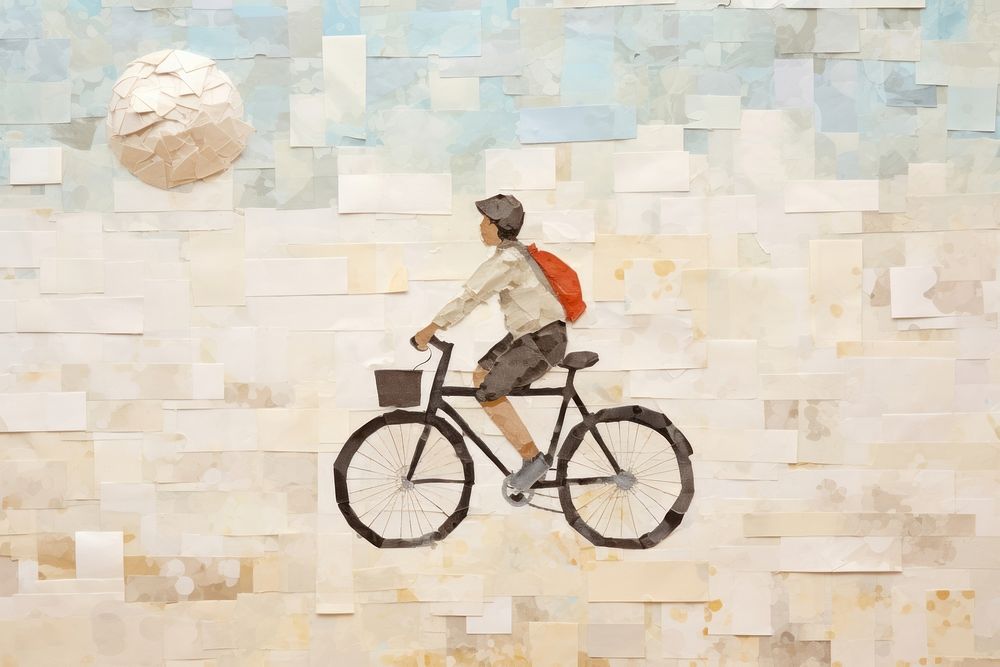 Man riding bicycle vehicle cycling sports. AI generated Image by rawpixel.