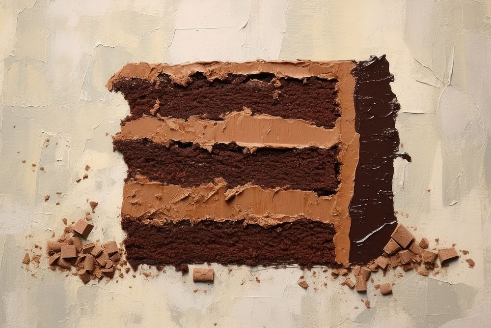 Chocolate layer cake dessert food sachertorte. AI generated Image by rawpixel.