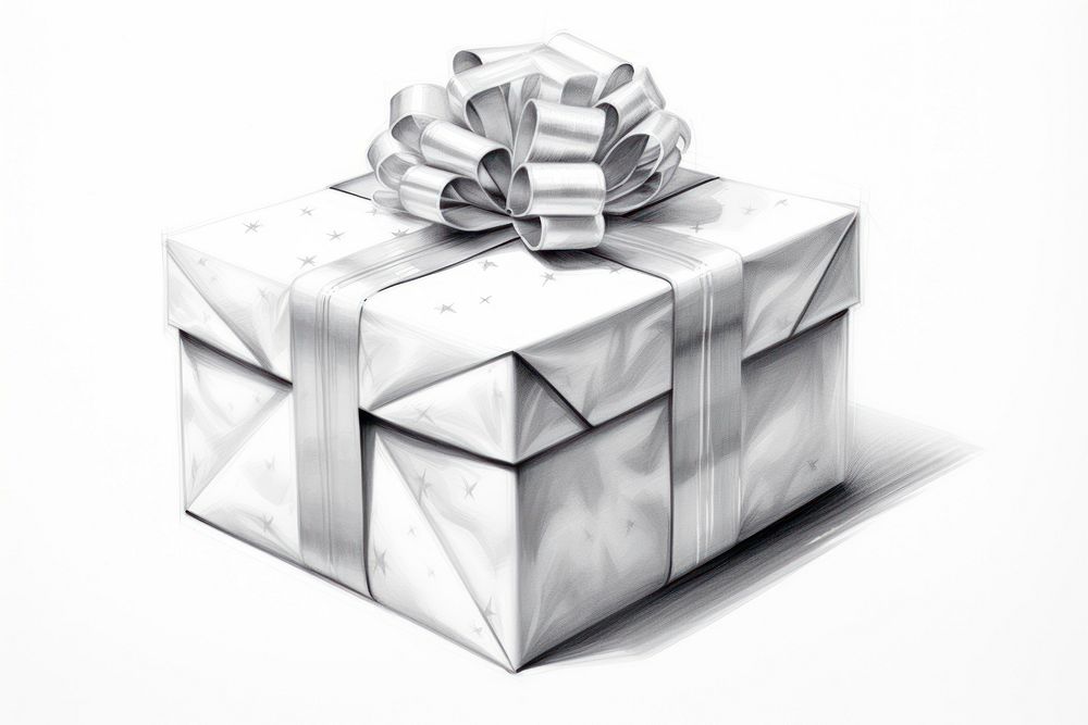 A christmas present white gift white background. AI generated Image by rawpixel.