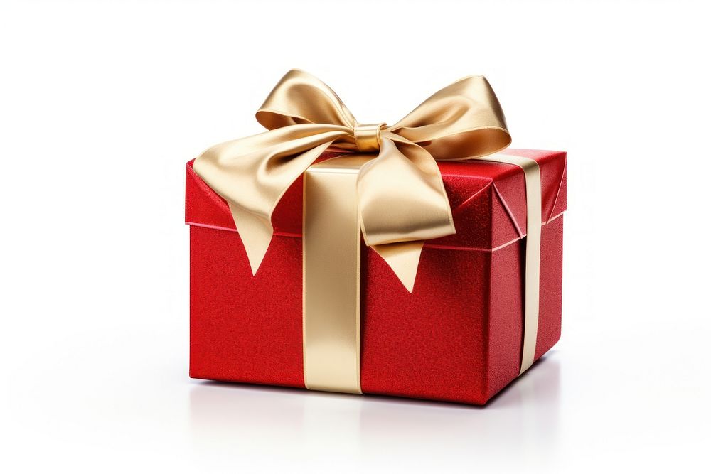 A christmas present gift white background celebration. AI generated Image by rawpixel.