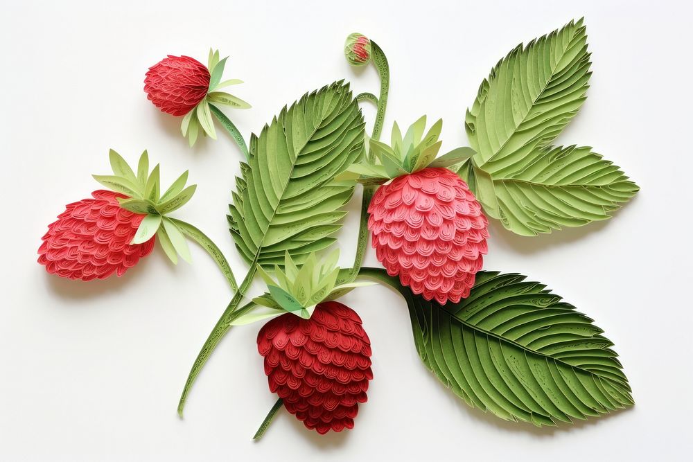 Strawberry raspberry fruit plant. AI generated Image by rawpixel.