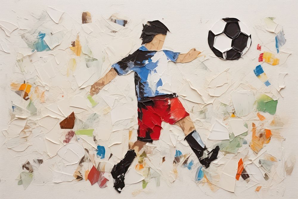 Soccer Football Painting Sports AI Free Photo Illustration Rawpixel   CHJpdmF0ZS9sci9pbWFnZXMvd2Vic2l0ZS8yMDIzLTA5L3Jhd3BpeGVsX29mZmljZV8zM19hX3NvY2Nlcl9zaW1wbGVfYW5kX21pbmltYWxfaW5fcmlwcGVkX3BhcGVyX181MWZlYmQ1Yi1kZWFkLTQ5NTYtODQ1MS1hNmVkNjU0Yzk0YjZfMS5qcGc 