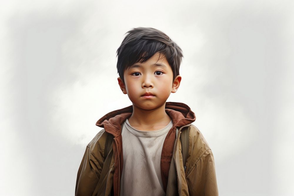 Asian kid portrait child photo. 