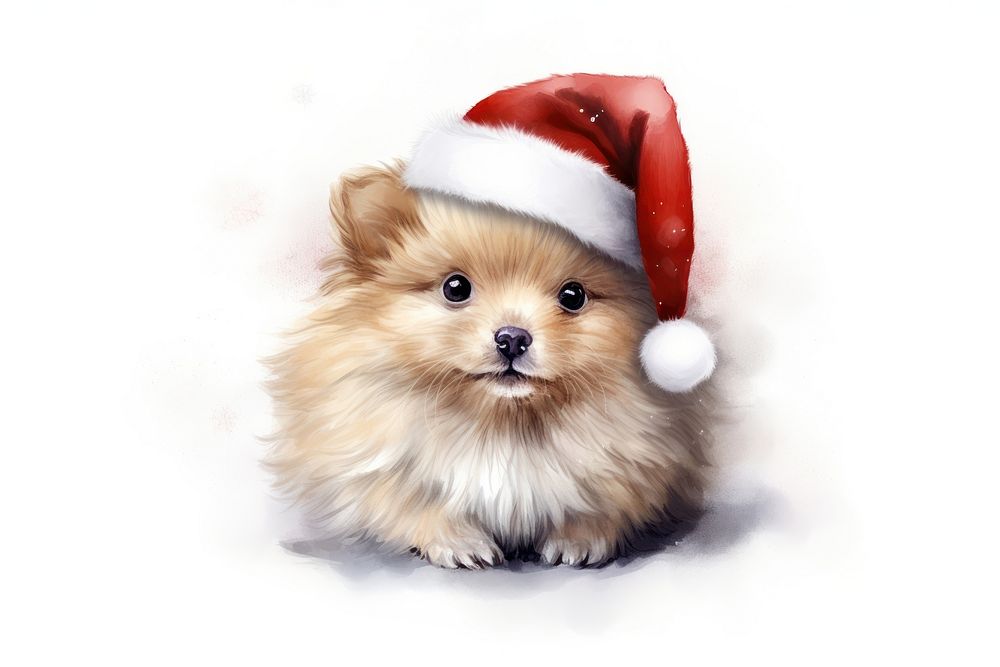 Christmas animal image mammal puppy pet. AI generated Image by rawpixel.