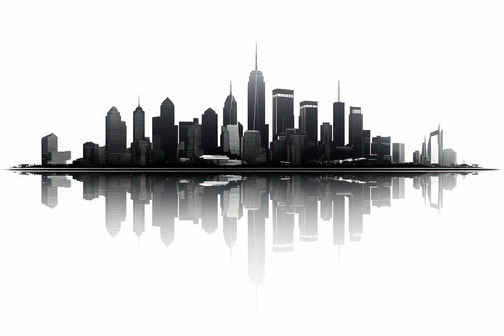 City icon architecture skyscraper cityscape. AI generated Image by rawpixel.