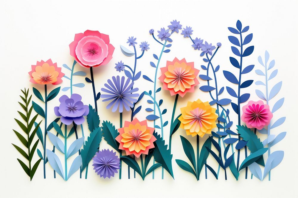 Flower garden pattern plant paper. AI generated Image by rawpixel.