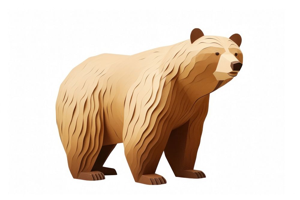 Brown bear mammal white background representation. AI generated Image by rawpixel.