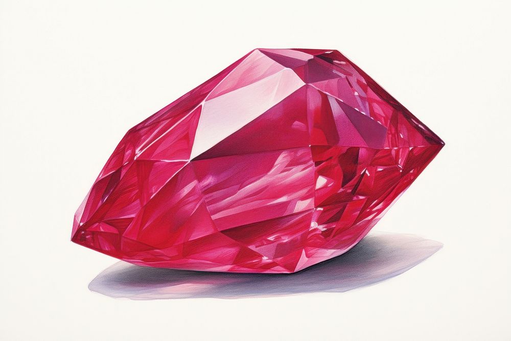 Ruby gemstone jewelry diamond. AI generated Image by rawpixel.