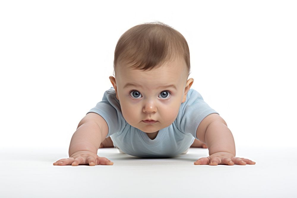 Crawling baby beginnings relaxation. AI generated Image by rawpixel.