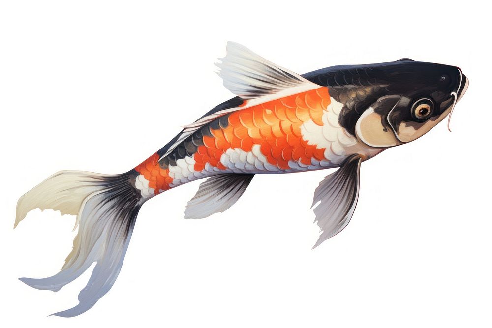 Fish koi animal carp. AI generated Image by rawpixel.