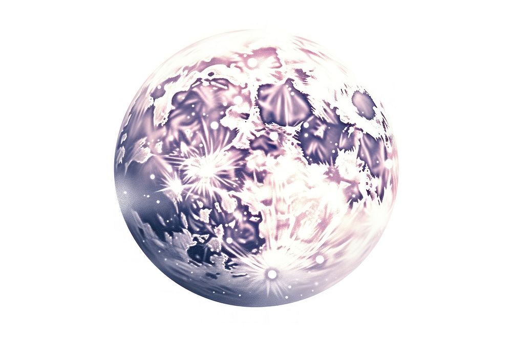 Moon sphere space white background. AI generated Image by rawpixel.