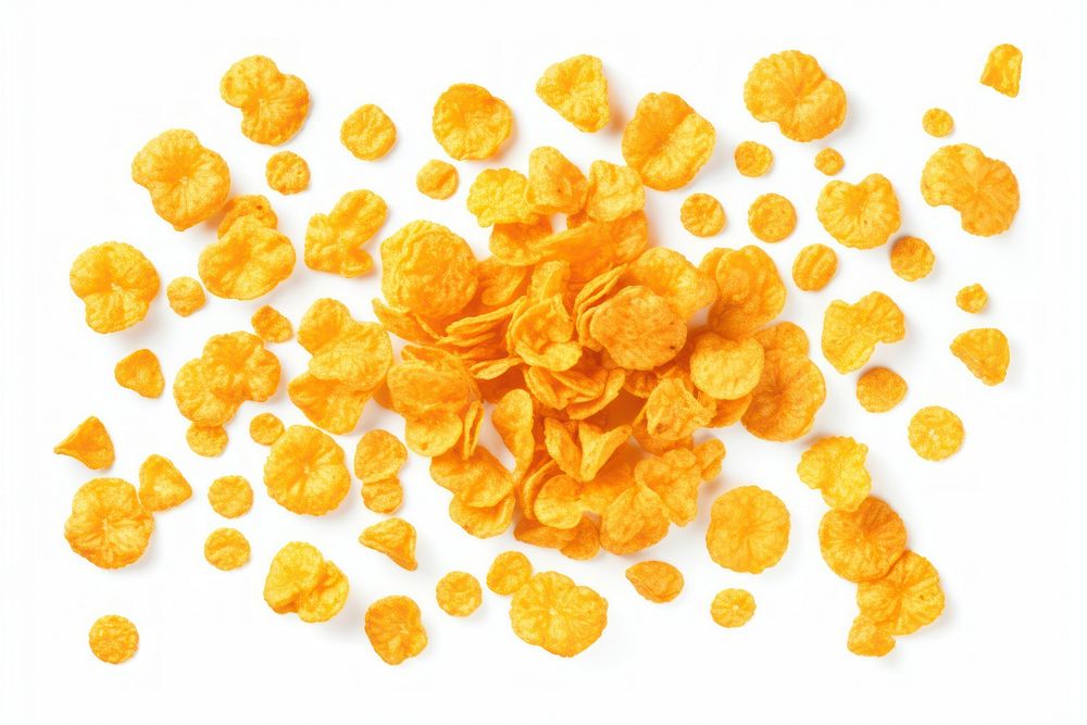 Falling corn flakes backgrounds snack food. AI generated Image by rawpixel.