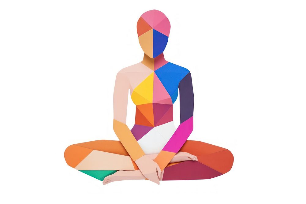 Sitting sports yoga art. AI generated Image by rawpixel.