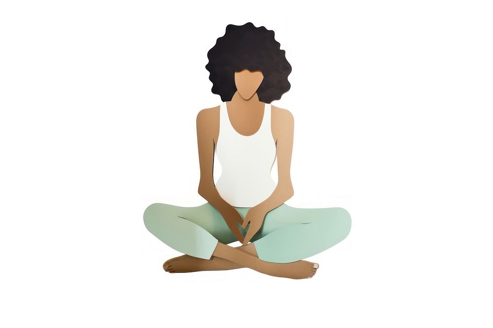 Sitting adult woman yoga. AI generated Image by rawpixel.