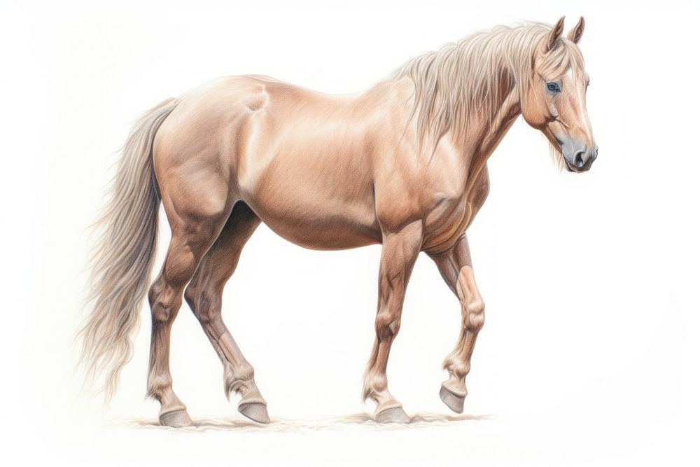Wild Horse horse drawing animal. AI generated Image by rawpixel.