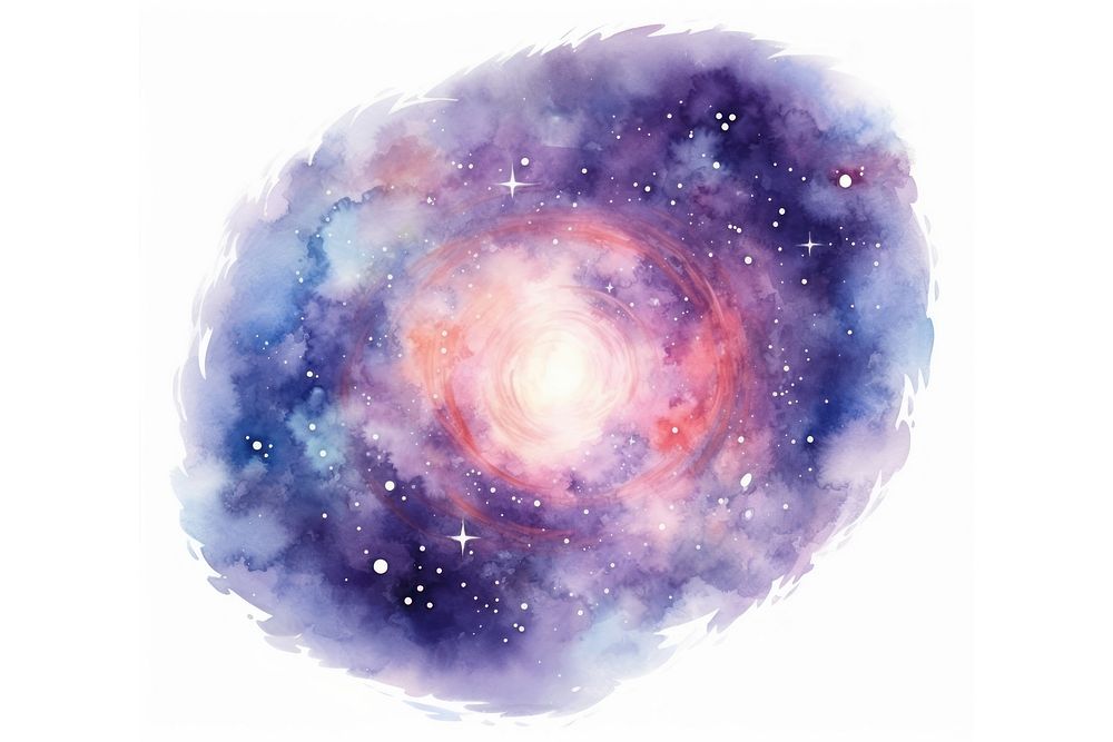Galaxy astronomy universe drawing. AI generated Image by rawpixel.