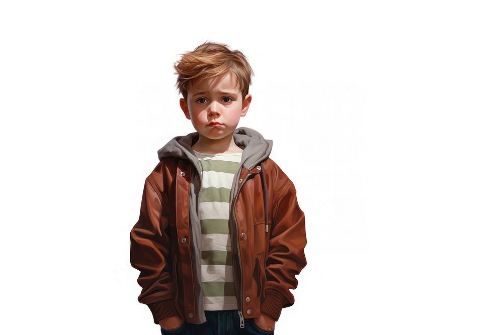 Kid jacket child white background. AI generated Image by rawpixel.