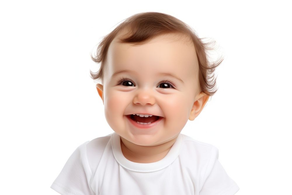 Child baby portrait smiling smile. AI generated Image by rawpixel.