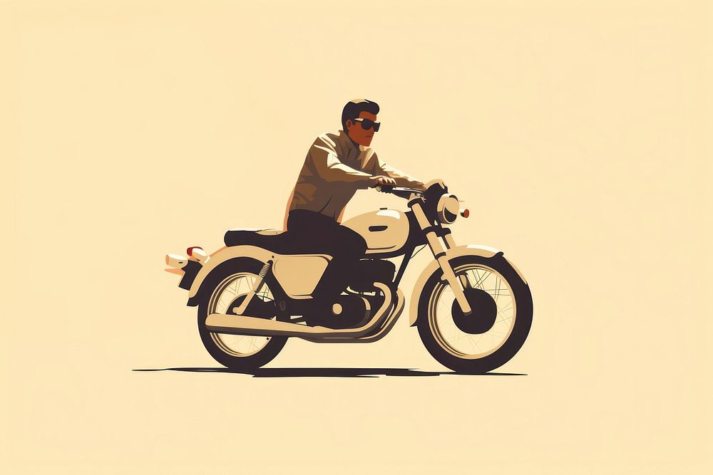 Motorbike motorcycle vehicle riding. AI generated Image by rawpixel.