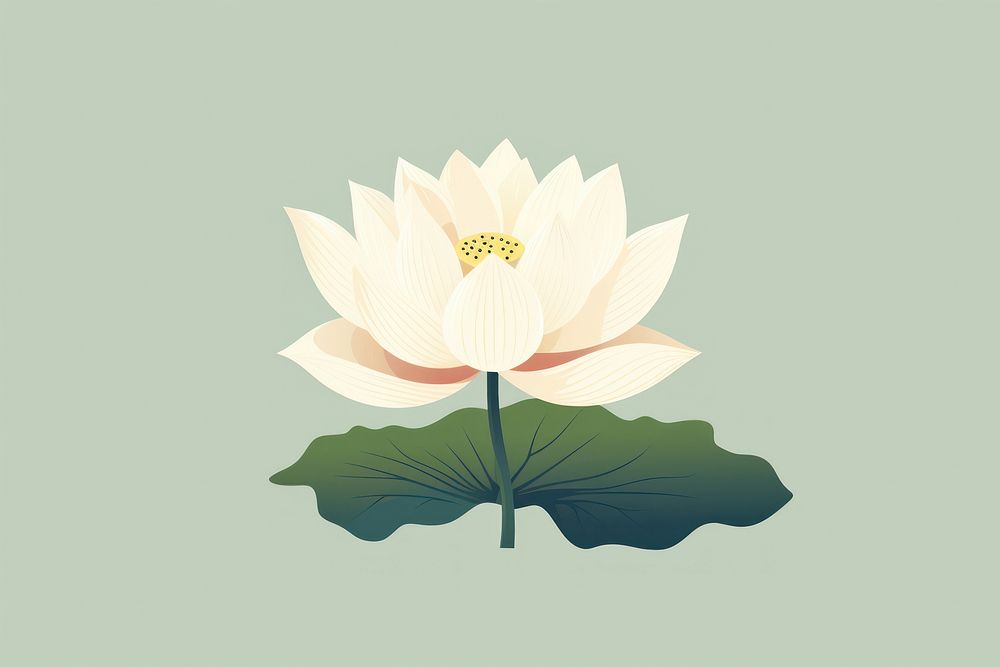 Lotus leaf flower plant. AI generated Image by rawpixel.