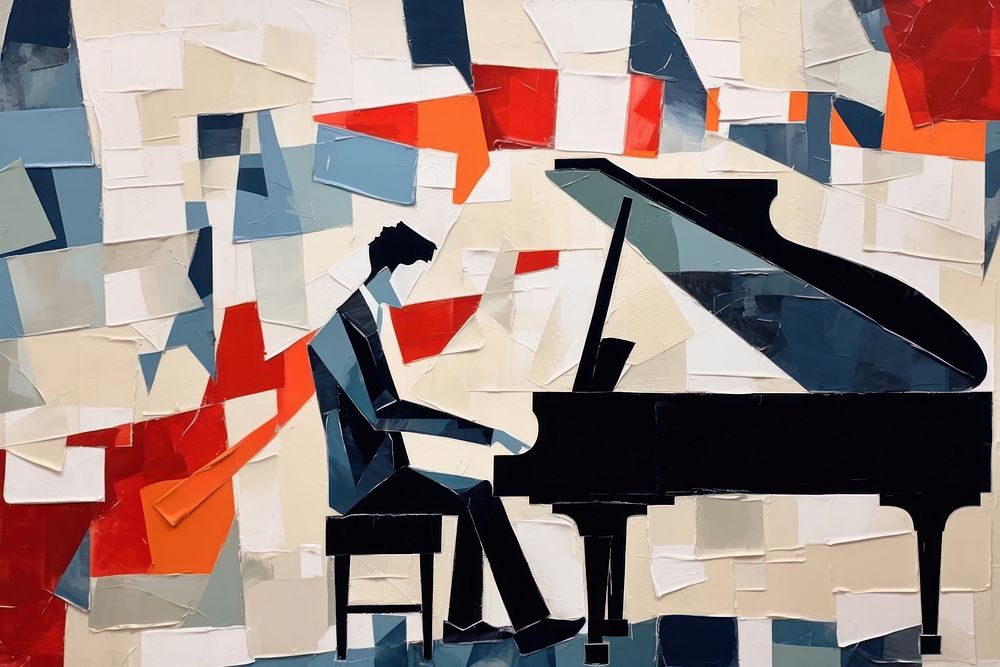 Man playing piano art keyboard musician. AI generated Image by rawpixel.