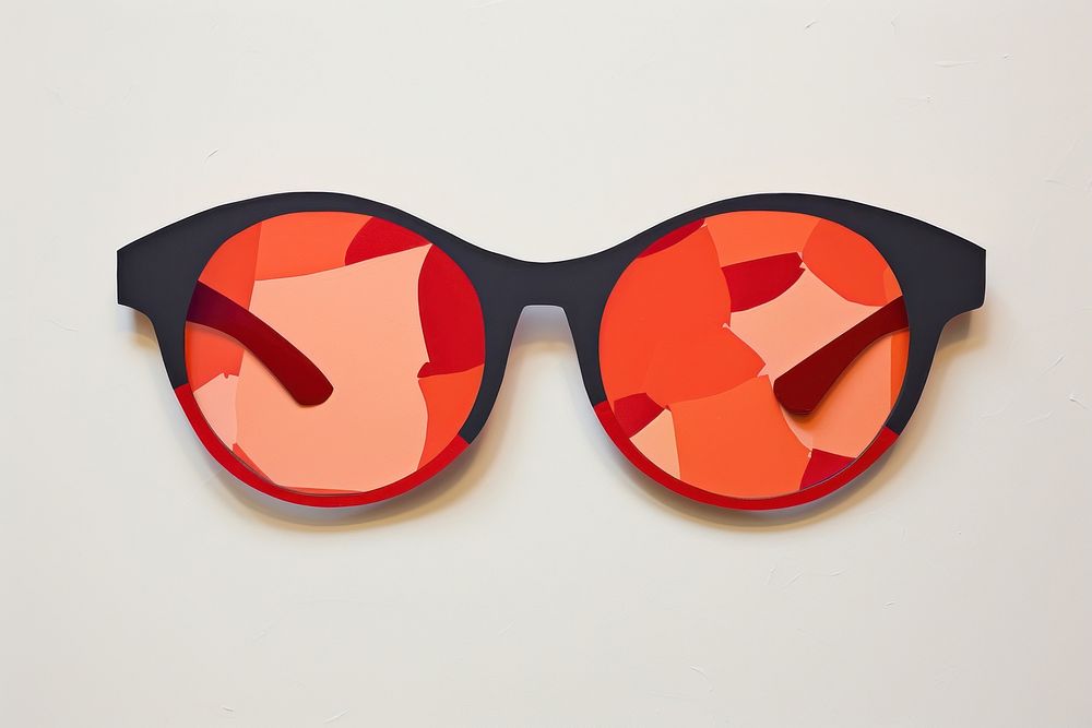 Sunglasses ripped paper collage art accessories. AI generated Image by rawpixel.