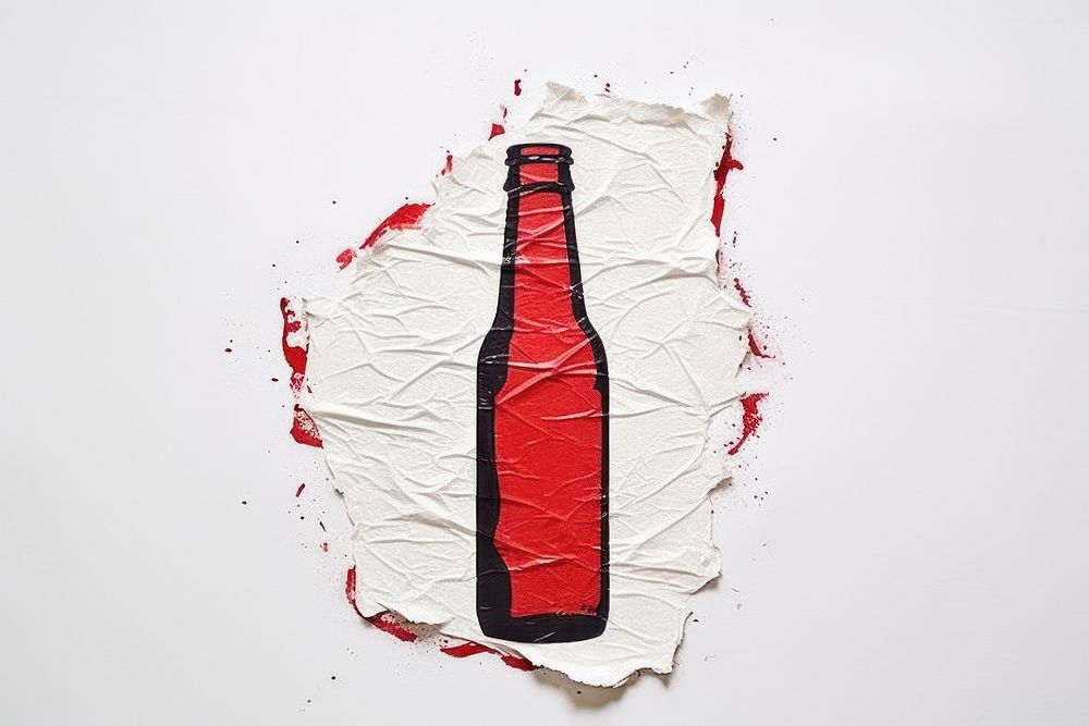 Beer bottle drink art. AI generated Image by rawpixel.