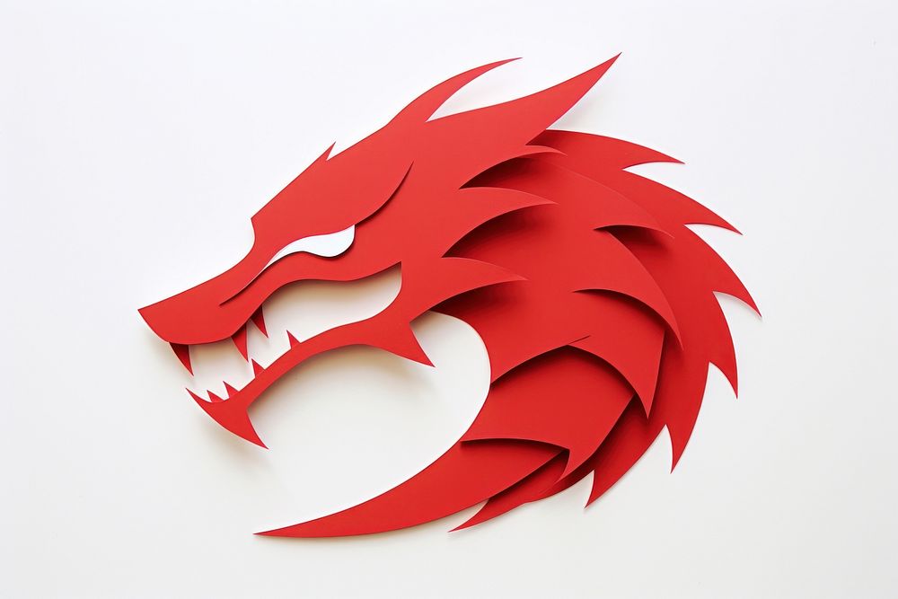 Red dragon paper representation creativity. AI generated Image by rawpixel.