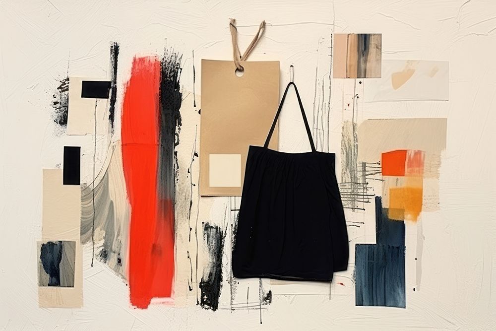 Shopping bag art painting handbag. AI generated Image by rawpixel.