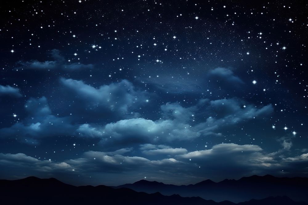 Night sky outdoors nature constellation. AI generated Image by rawpixel.