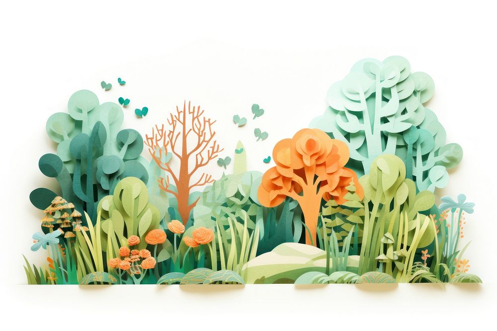 Landscape garden outdoors painting nature. AI generated Image by rawpixel.
