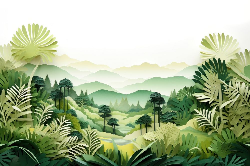 Landscape jungle backgrounds vegetation outdoors. AI generated Image by rawpixel.